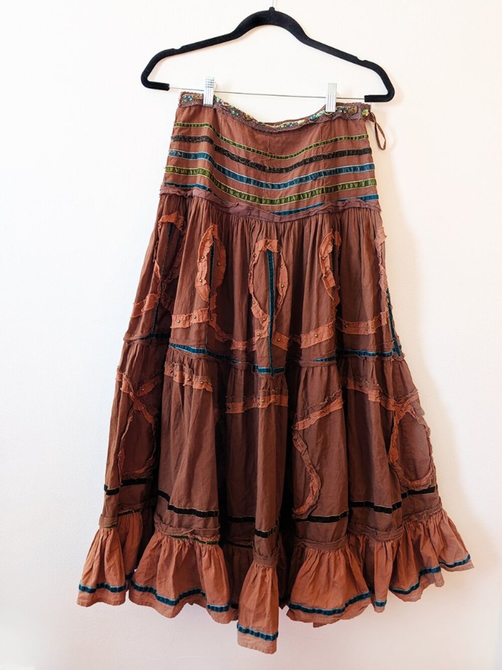Vintage Miss Me Embellished Boho Skirt